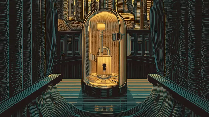 Um cadeado âmbar que abre dos dois lados, a criptografia como teatro transparente