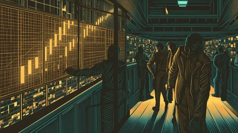 Uma sala de operações dividida entre gráficos de infraestrutura em alta e operadores desconcertados, o paradoxo do gasto que cria valor sem gerar lucro