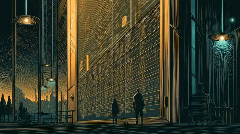 Un balance corporativo como muro, con una pequeña fracción resaltada: la desproporción de la inversión de Apple en IA