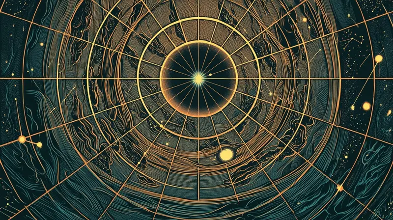 An amber constellation map with stars slowly drifting, leaving trails showing where they used to be